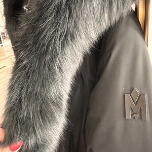 Mackage Black Fur-Trimmed Coat